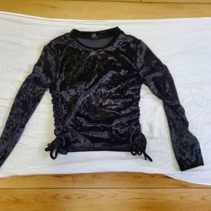 Velvet crop top medium